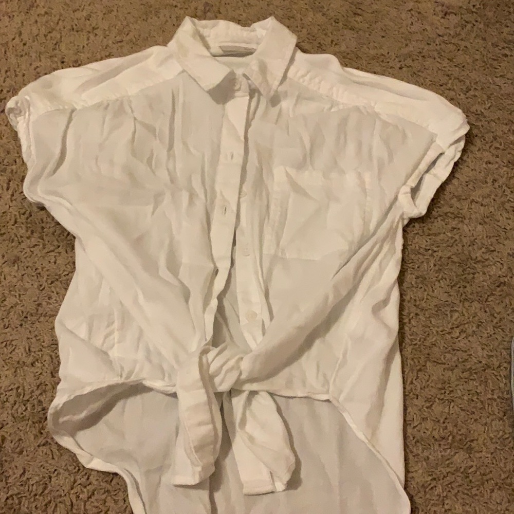White button up top